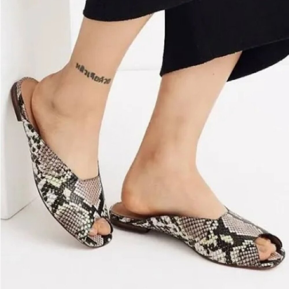 Madewell Snakeskin Slide Sandals